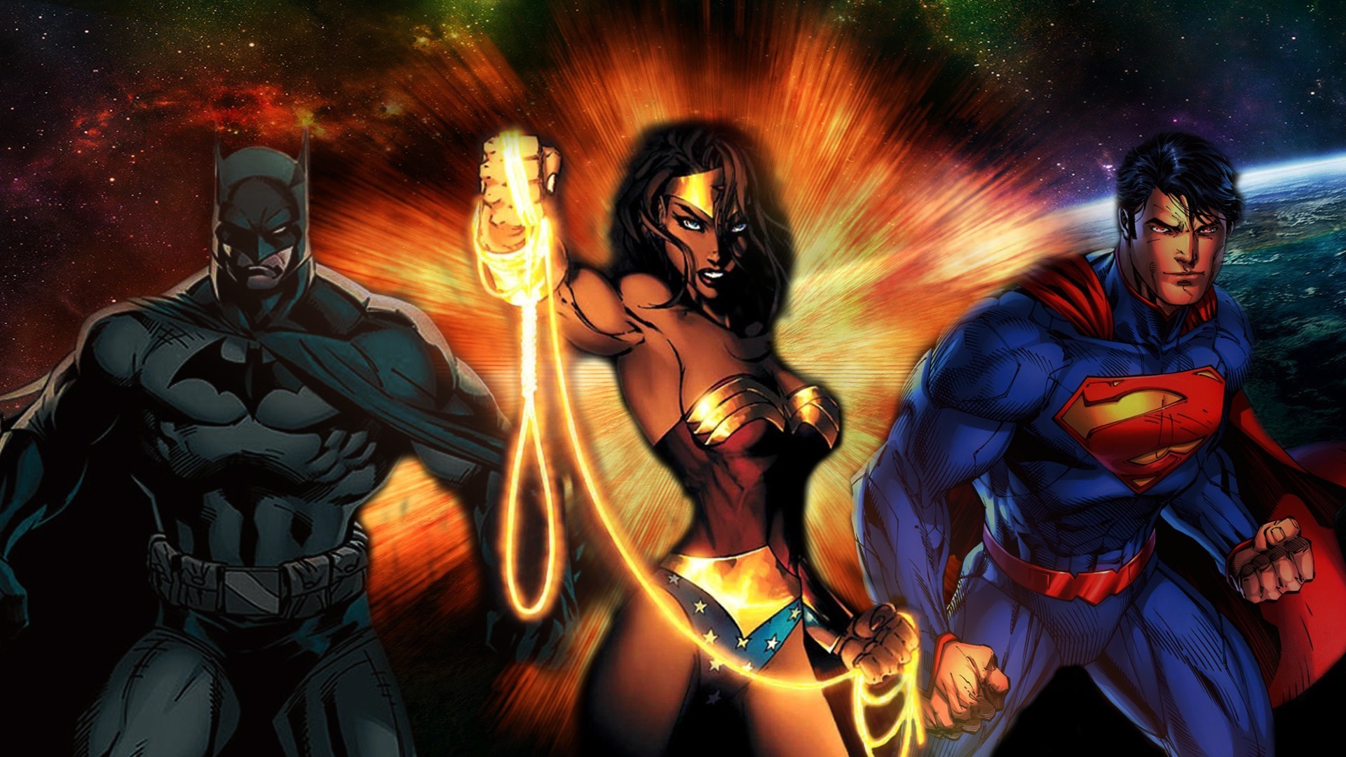DC Comics, Superman, Wonder Woman, Batman, Justice League Wallpaper