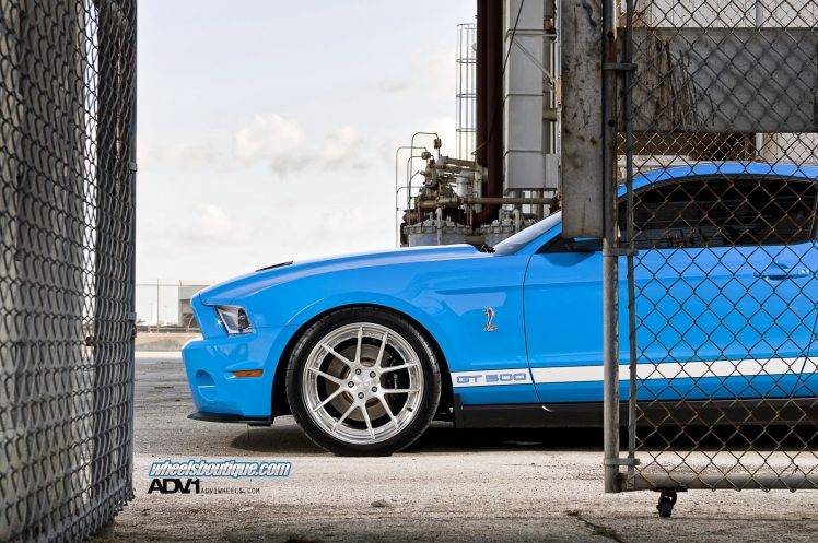car, Blue Cars, Ford, Ford Mustang, Shelby GT500, Coupe, Rims, Muscle Cars, American Cars HD Wallpaper Desktop Background