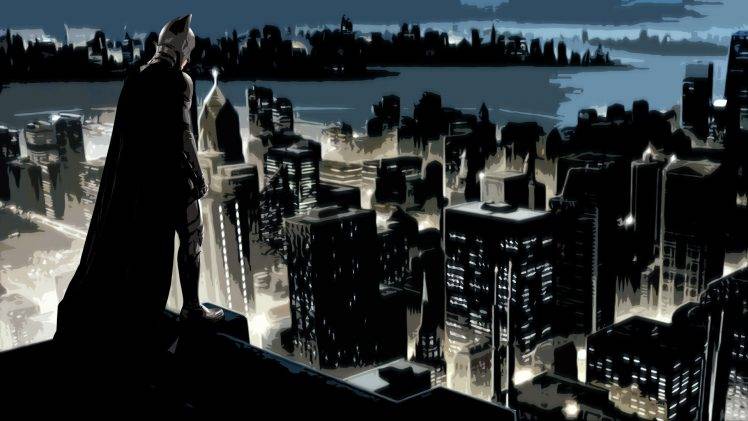 Batman, Cityscape, MessenjahMatt HD Wallpaper Desktop Background