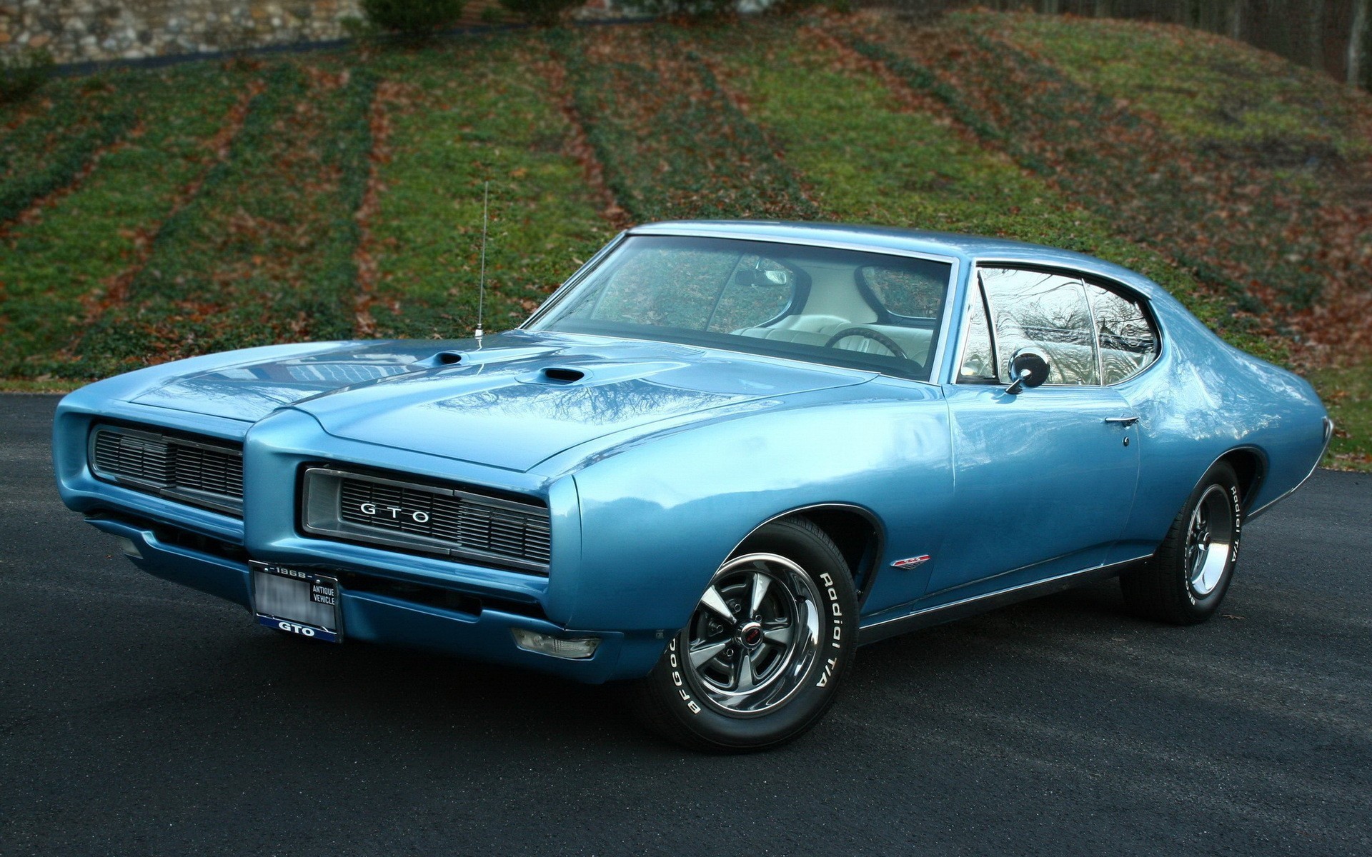 car, Pontiac, GTO, Blue Cars Wallpaper