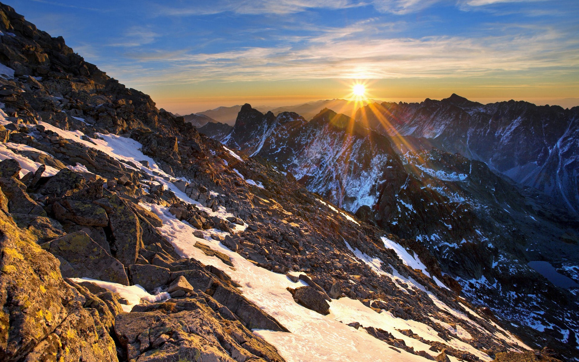 nature, Sunset, Mountain, Landscape Wallpaper