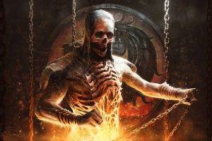 video Games, Skeleton, Chains, Mortal Kombat, Fantasy Art, Scorpion (character)