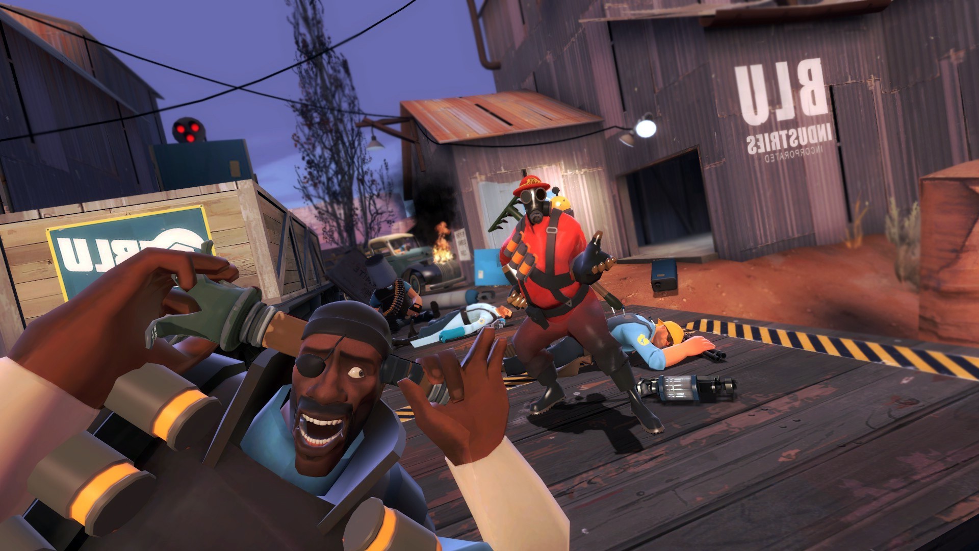 video Games, Team Fortress 2, Pyro (character), Engineer (character), Heavy (charater), Medic Wallpaper