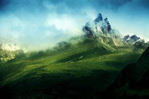 nature, Mountain, Mist