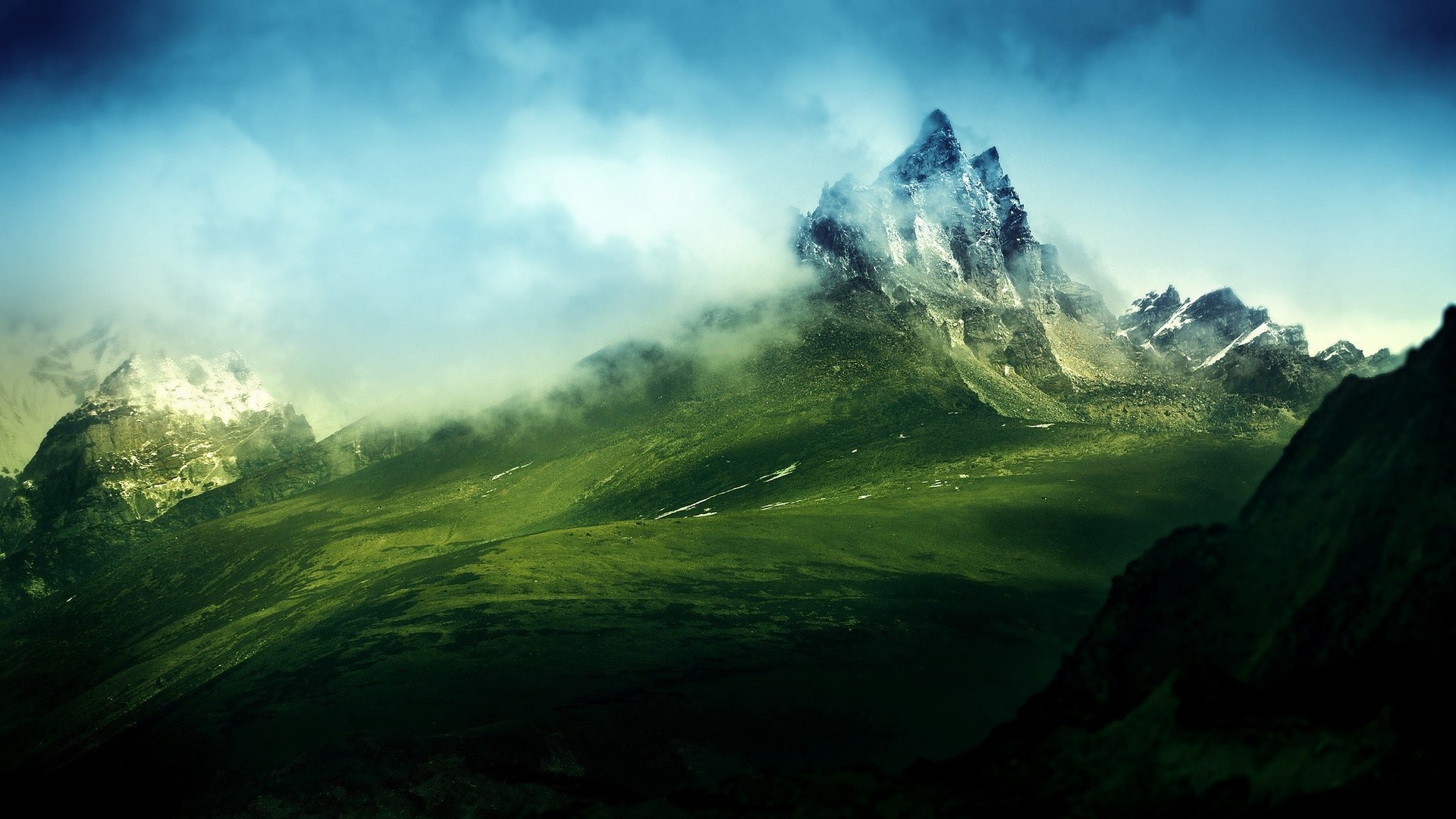 nature, Mountain, Mist Wallpaper