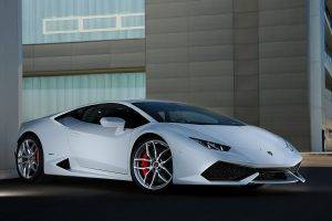 car, Lamborghini, White Cars
