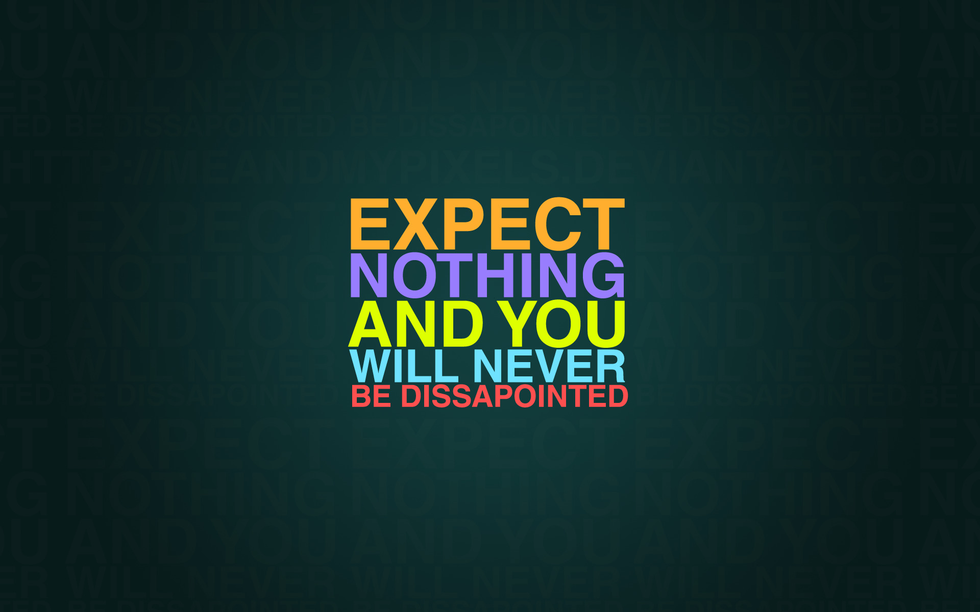 quote, Expect, Green Wallpaper