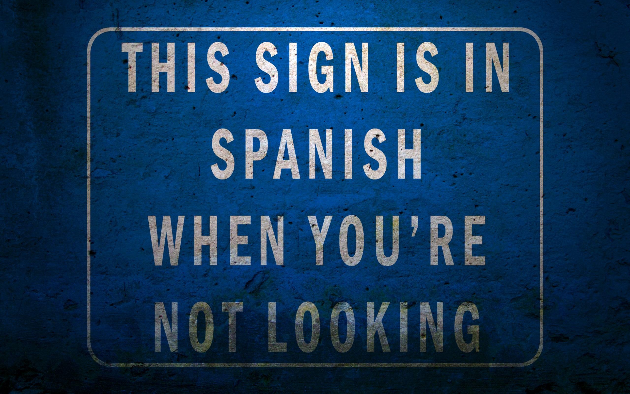 humor, Warning Signs, Signs, Spanish Wallpaper