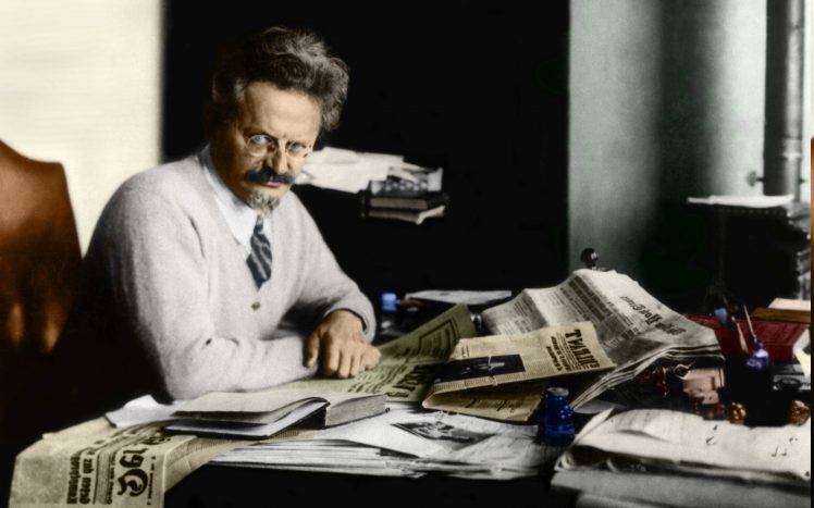 Leon Trotsky, colorized photos HD Wallpaper Desktop Background