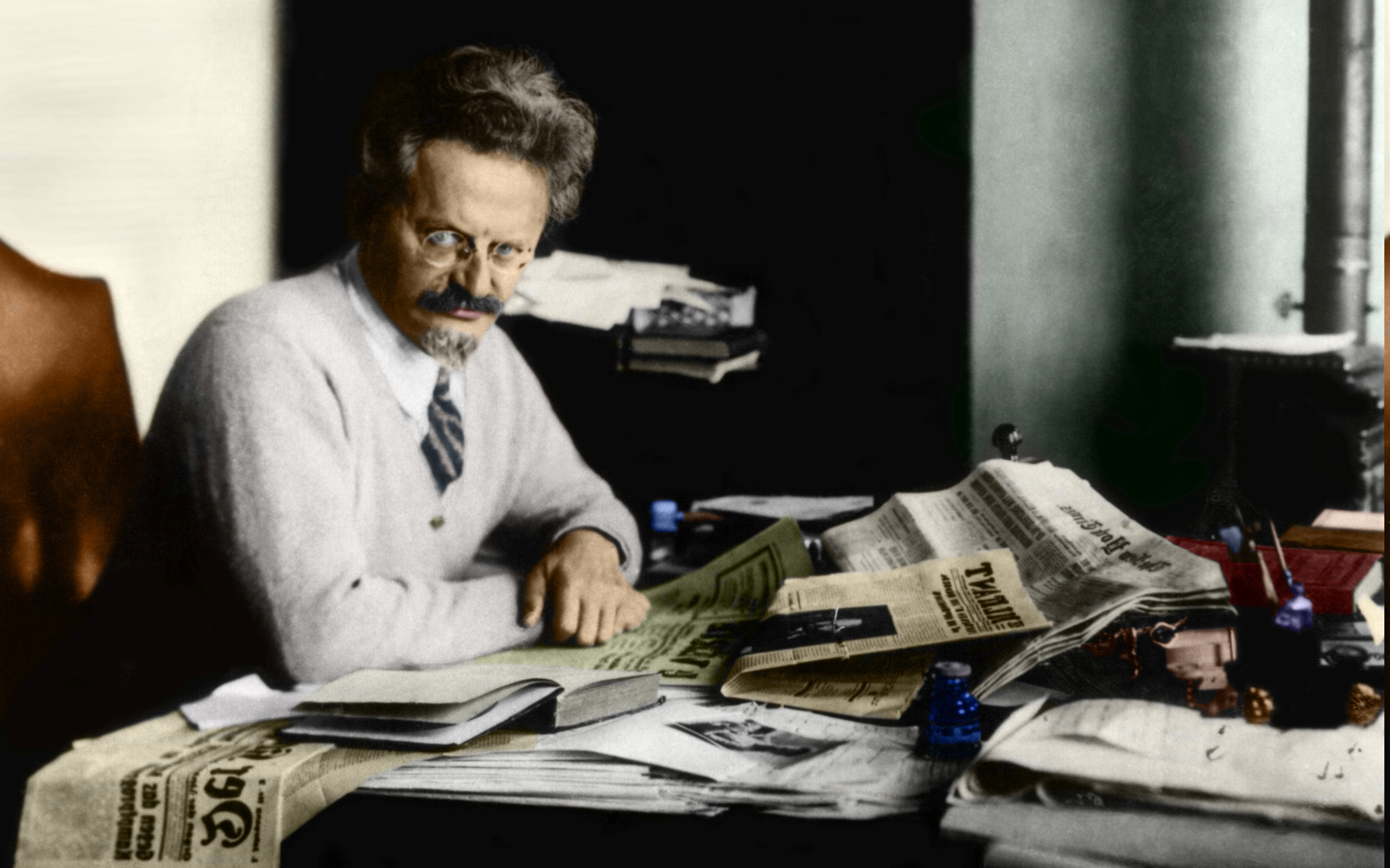 Leon Trotsky, colorized photos Wallpaper
