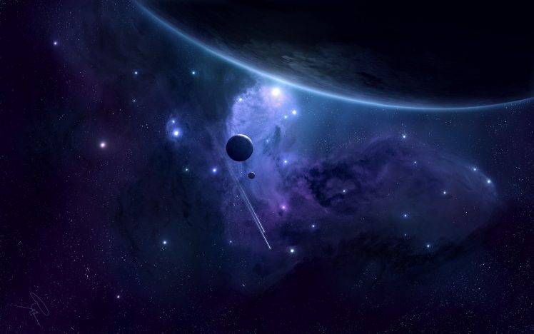stars, Planet, Space, Blue, JoeyJazz HD Wallpaper Desktop Background