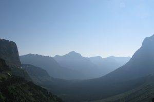landscape, Sky, Mist, Mountain, Glacier National Park, Montana
