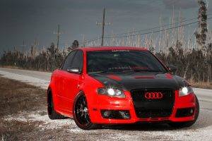 car, Audi, Red Cars
