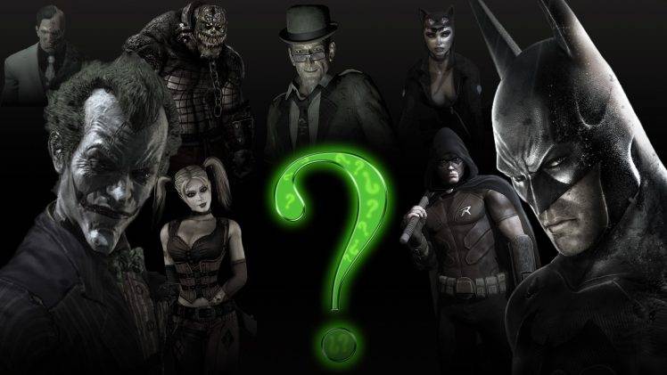 Batman, Joker, Harley Quinn, The Riddler, Killer Croc, Batman: Arkham City, Catwoman, Two Face, Video Games HD Wallpaper Desktop Background