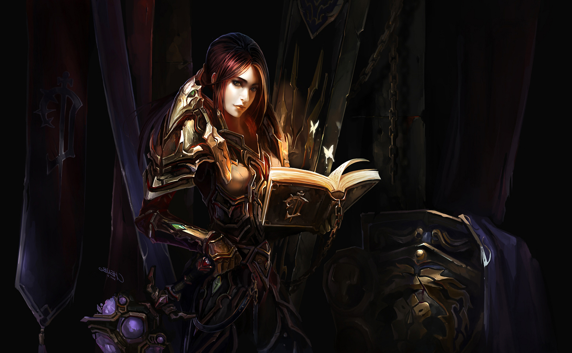 fantasy Art, Women, Warcraft, Paladin Wallpaper