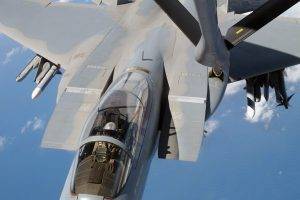 military Aircraft, Airplane, Jets, F 15 Eagle, Mid air Refueling