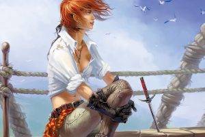 fantasy Art, Women, Daggers, Pirates