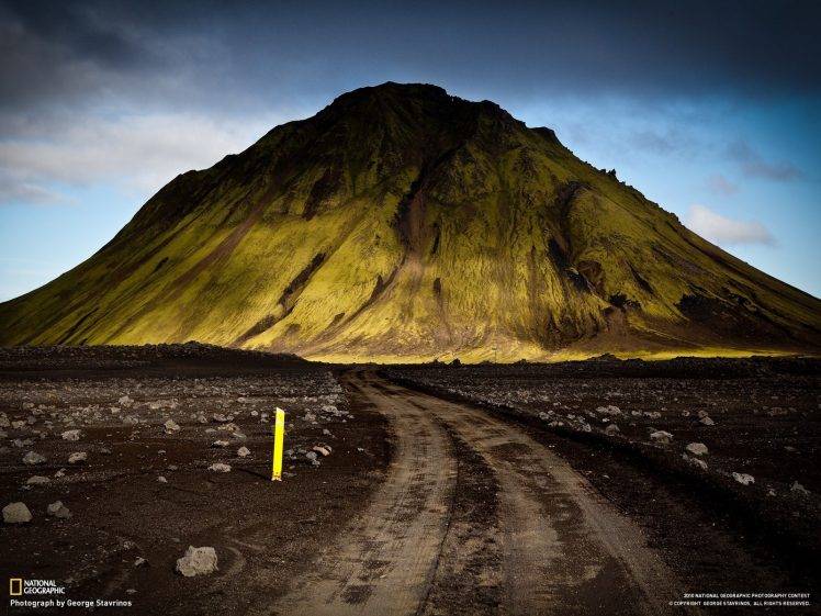 Iceland, Mountain, Dirt Road, Landscape, National Geographic HD Wallpaper Desktop Background