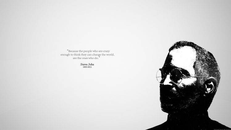 Steve Jobs, Quote, Simple Background HD Wallpaper Desktop Background