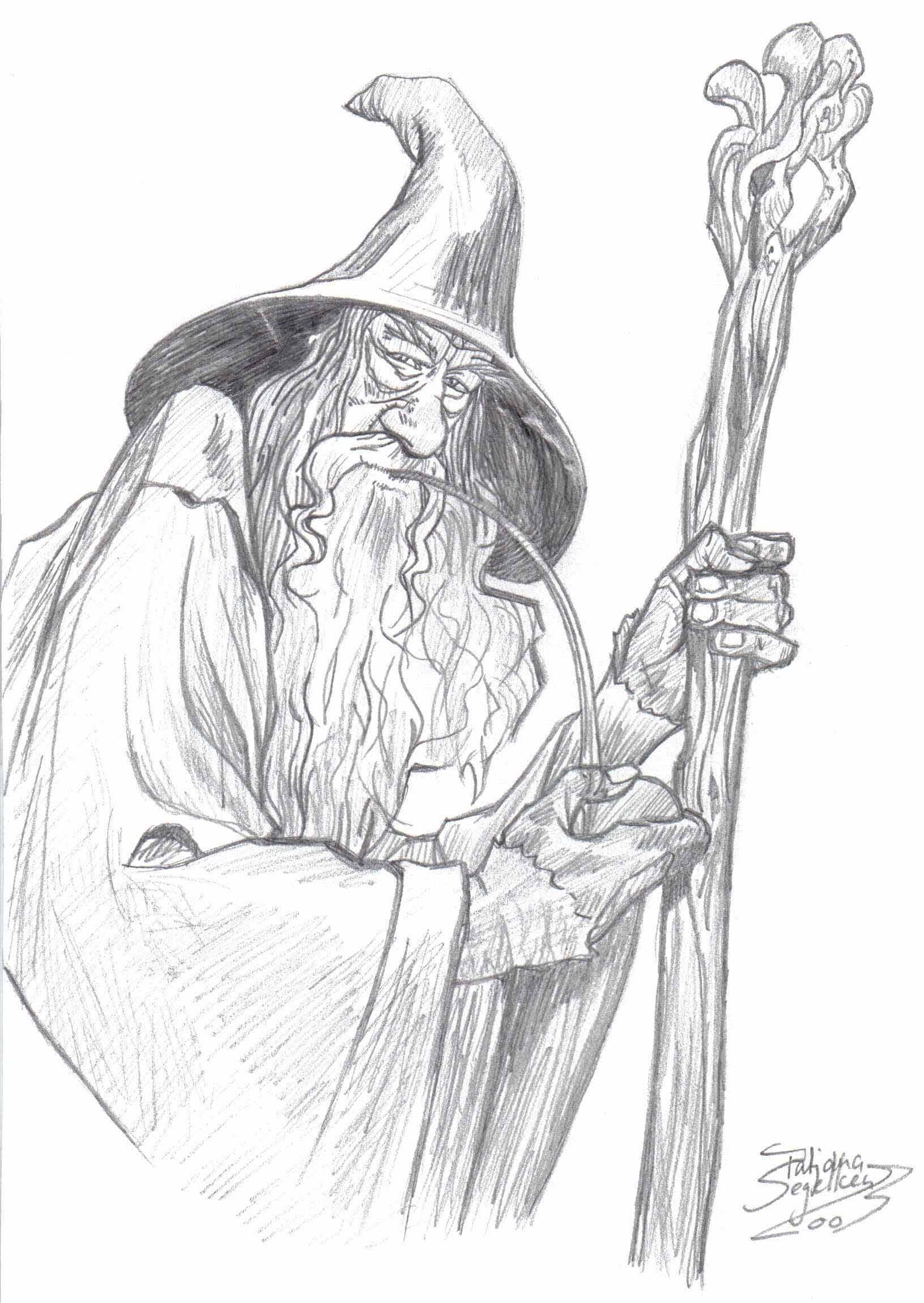 Gandalf, Drawing, The Lord Of The Rings Wallpaper