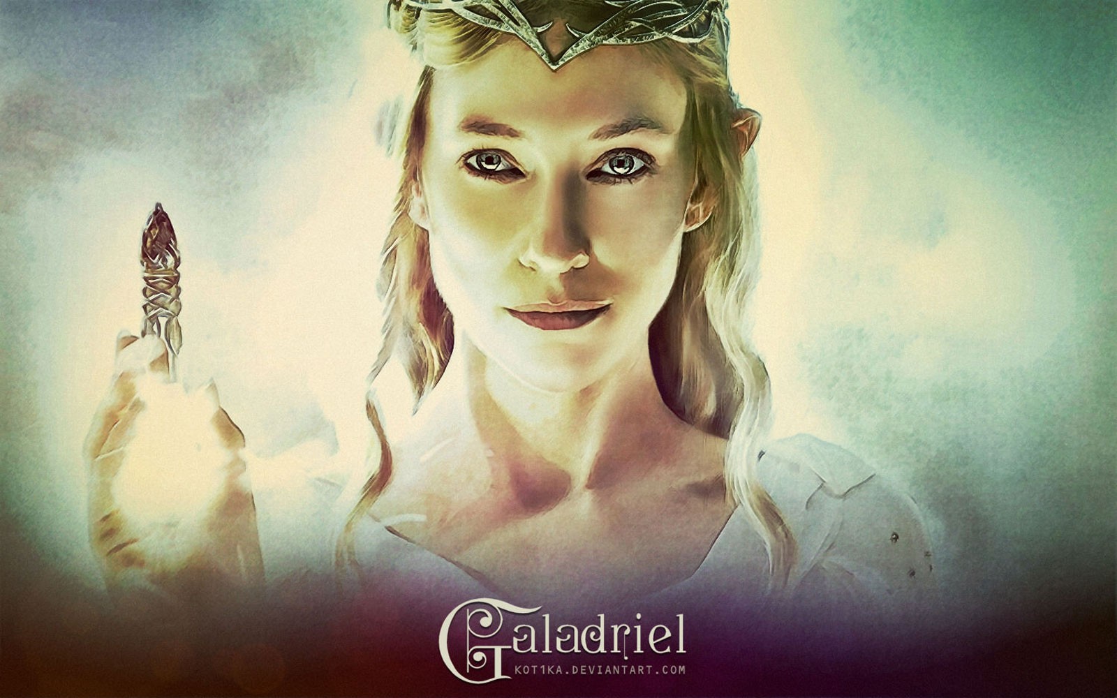 Galadriel, Cate Blanchett, Anna Kotika, DeviantArt, The Lord Of The Rings Wallpaper