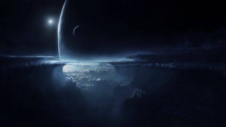 planet, Clouds, Space Art HD Wallpaper Desktop Background