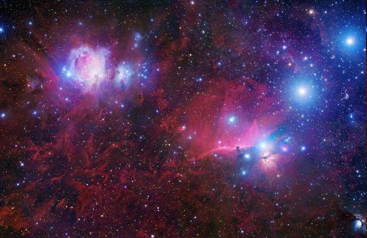 space, Red, Stars, Nebula HD Wallpaper Desktop Background