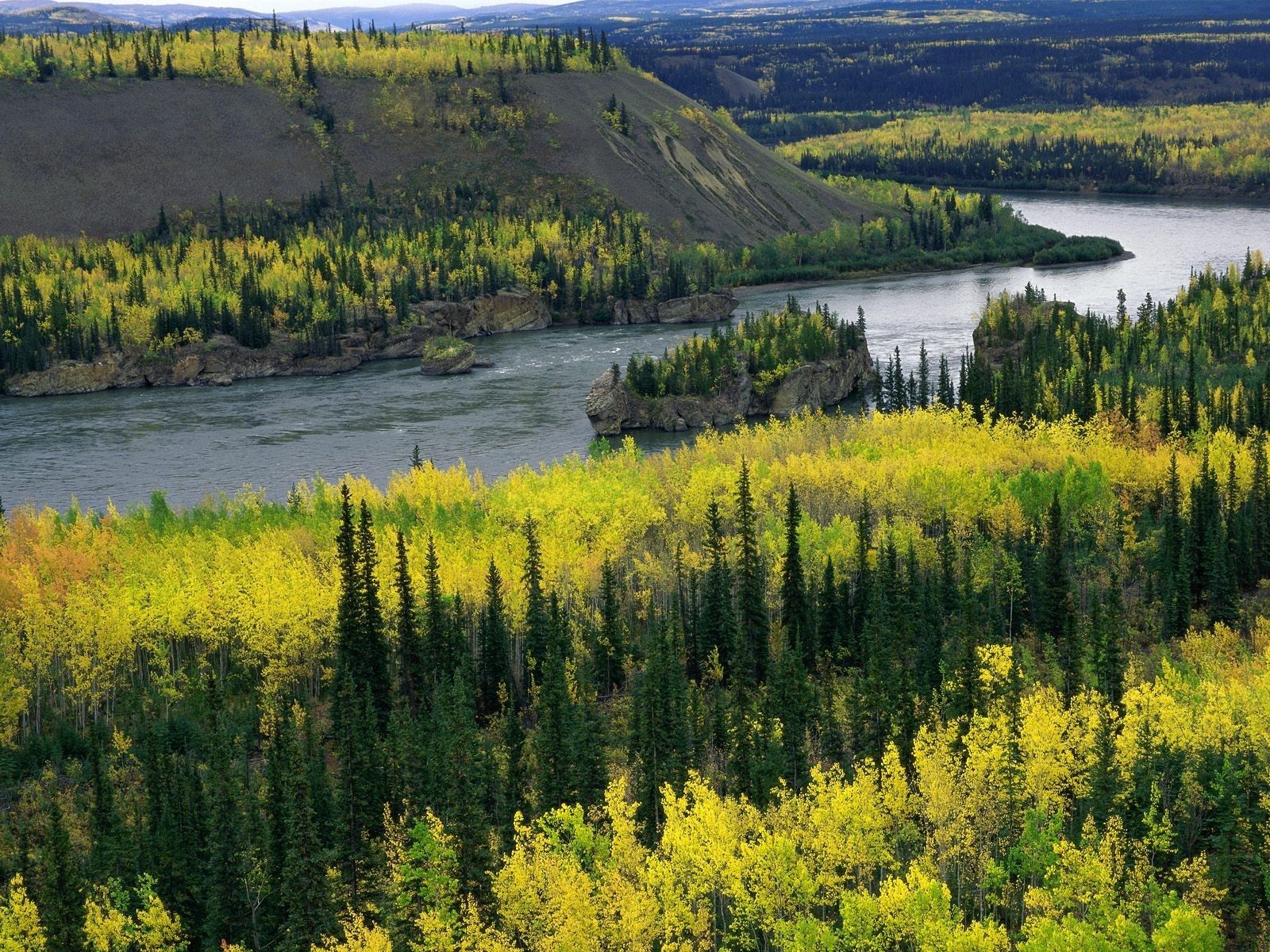 landscape, Yukon River Wallpaper