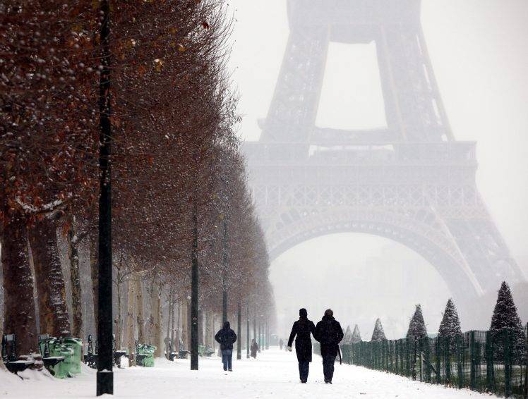 Paris, From Paris With Love, Winter, Snow HD Wallpaper Desktop Background