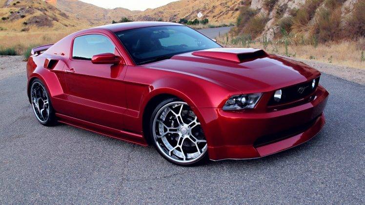 Ford Mustang, Red Cars HD Wallpaper Desktop Background