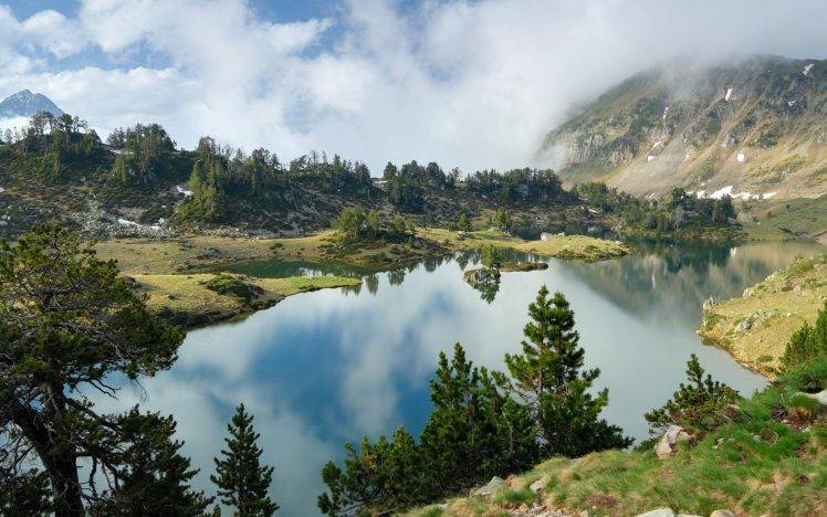 nature, Landscape, Mountain, Reflection, Trees, Lake HD Wallpaper Desktop Background