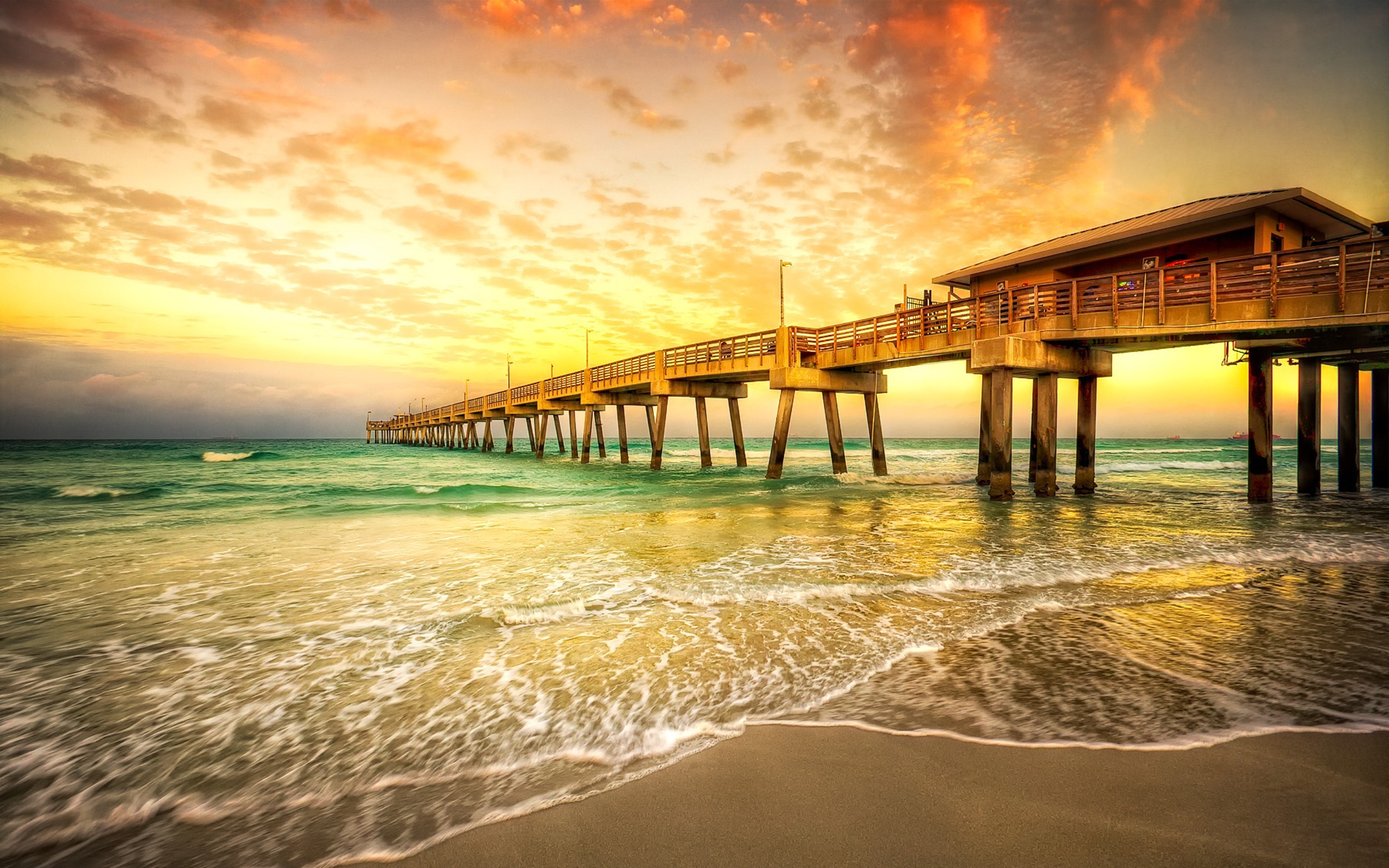 nature, Sunset, Sea, Clouds Wallpaper