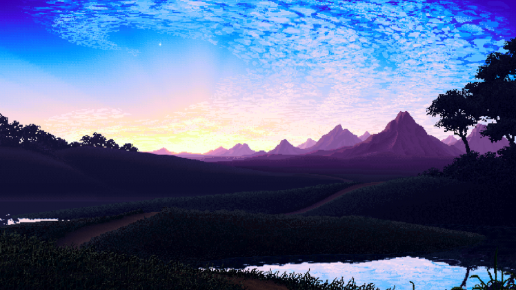 nature, Pixel Art HD Wallpaper Desktop Background