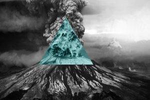 nature, Polyscape, Inverted, Volcano, Illuminati