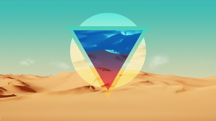 nature, Polyscape, Desert, Shapes, Dune HD Wallpaper Desktop Background