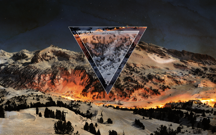 nature, Mountain, Snow, Polyscape HD Wallpaper Desktop Background