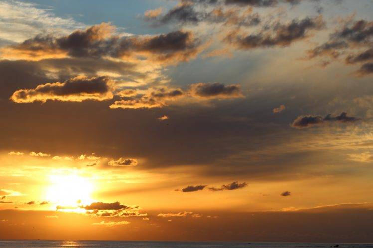 sunlight, Sea, Sunset, Water, Australia, Nature HD Wallpaper Desktop Background