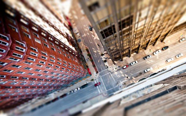 aerial View, Road, Car, Building, Tilt Shift, New York City HD Wallpaper Desktop Background