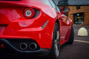 car, Red Cars, Rear View, Ferrari