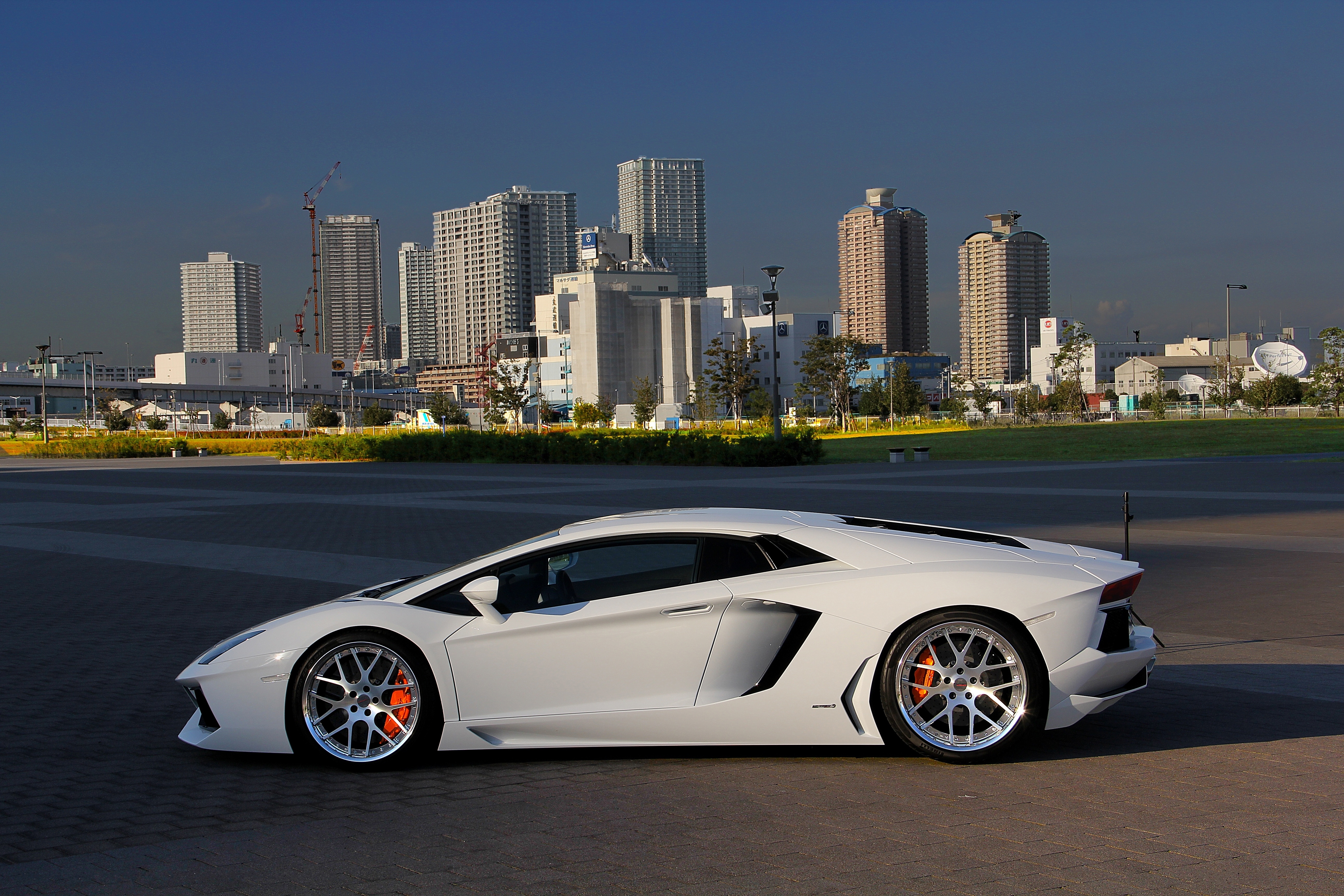 car, Lamborghini, Lamborghini Aventador, White, White Cars Wallpaper