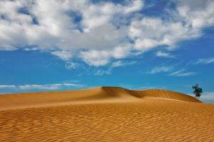 desert, Landscape, Dune, Sand, Clouds, Canary Islands