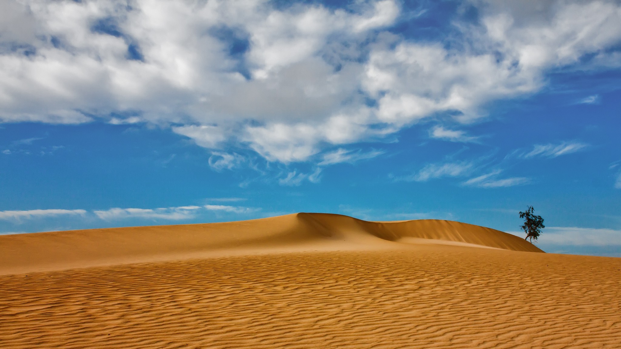 desert, Landscape, Dune, Sand, Clouds, Canary Islands Wallpaper