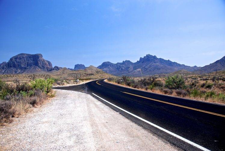 desert, Road, Mountain, Landscape, Texas, National Park HD Wallpaper Desktop Background