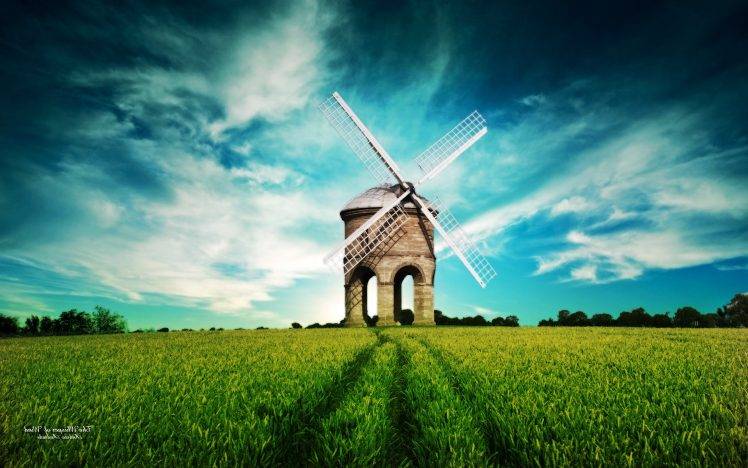 landscape, Nature, Windmills HD Wallpaper Desktop Background