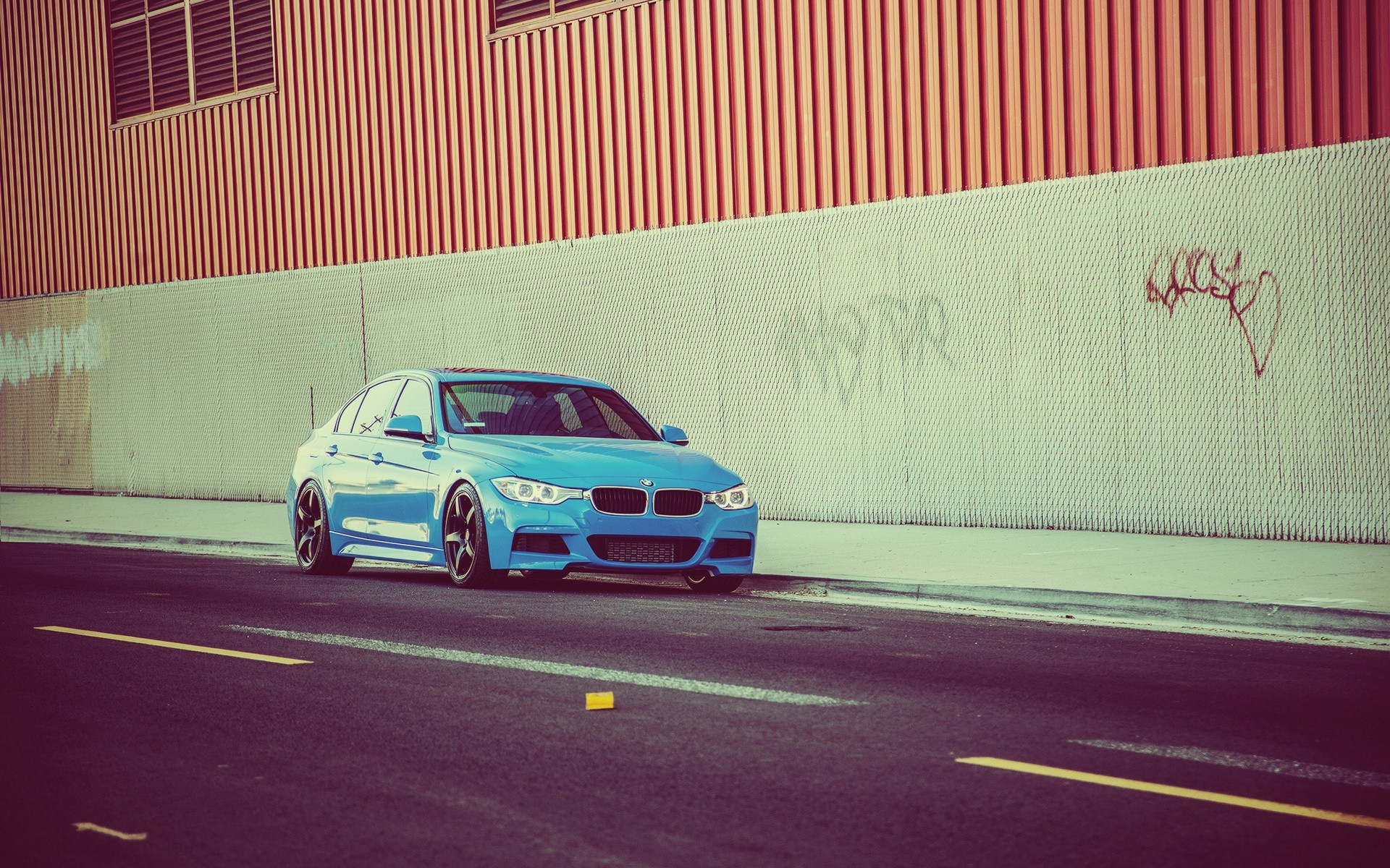 BMW, Car, Road, Blue Cars Wallpaper