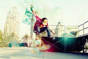 skateboard, Photo Manipulation, Urban