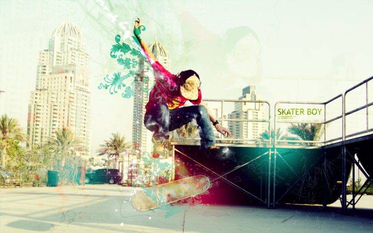 skateboard, Photo Manipulation, Urban HD Wallpaper Desktop Background