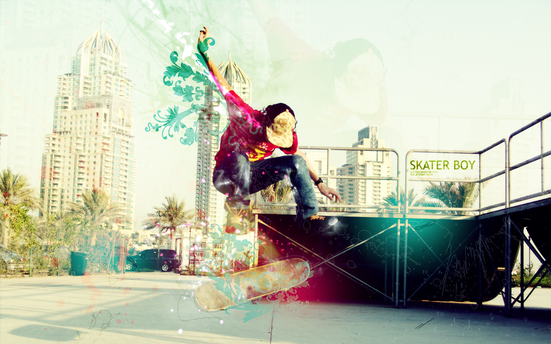 skateboard, Photo Manipulation, Urban Wallpaper