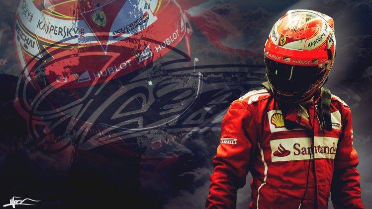 Kimi Raikkonen, Ferrari, Formula 1 HD Wallpaper Desktop Background