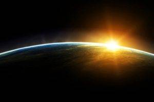 Earth, Planet, Space, Sunrise